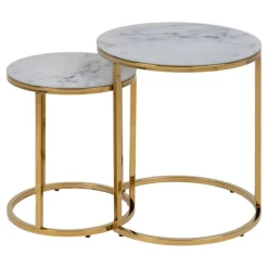 Ensemble De 2 Tables D'appoint Rondes Anika - Marble Blanc/doré 11 Ensemble De 2 Tables D'appoint Rondes Anika - Marble Blanc/doré -Meubles Tables Et Chaises Shop Ontwerp zonder titel 2022 02 21T152538.148 dacc