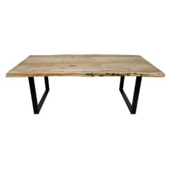Table à Manger SoHo 300x100cm Tronc D'arbre/cadre En U-acacia/fer -Meubles Tables Et Chaises Shop Ontwerp zonder titel 2022 02 22T105243.903 de89