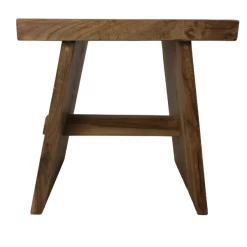 Tabouret Décoratif Jura 45x35x45cm Bois Teck - Naturel