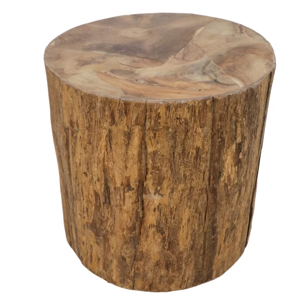 Table D'appoint Tronc D'arbre Root Ø35cm Bois De Teck-naturel 1 Table D'appoint Tronc D'arbre Root Ø35cm Bois De Teck-naturel