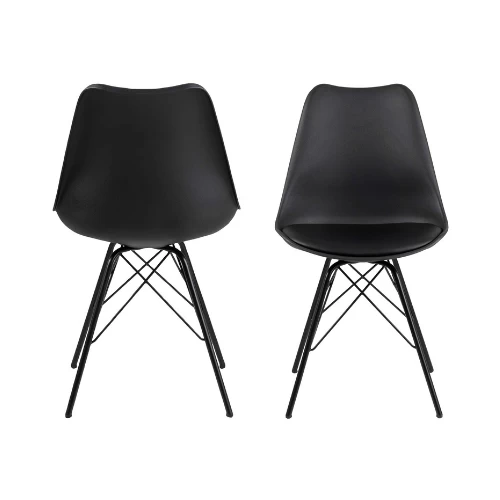 Chaises Coquille Irma - Noir 3 Chaises Coquille Irma - Noir – Image 3