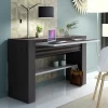Console Avec Bureau Armin 120x45x80cm - Brun/blanc