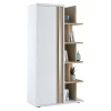 Bibliothèque Tannee 95x45x180cm - Blanc/chêne
