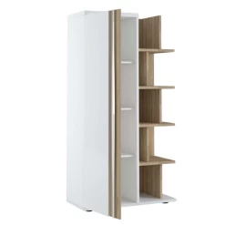 Bibliothèque Tannee 95x45x180cm - Blanc/chêne -Meubles Tables Et Chaises Shop Ontwerp zonder titel 2022 06 01T090450.913 1bff