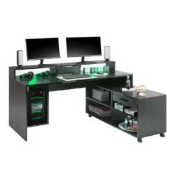 Bureau Gaming Tudi éclairage Compris - Noir -Meubles Tables Et Chaises Shop Ontwerp zonder titel 2022 07 25T150021.578 ef6f