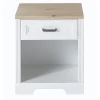Armoire De Bureau Samine Avec Tiroir De Rangement - Blanc/chêne