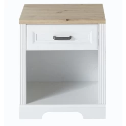 Armoire De Bureau Samine Avec Tiroir De Rangement - Blanc/chĂŞne