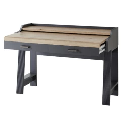 Secretaire Samine Avec 2 Tiroirs De Rangement - Graphite/chêne -Meubles Tables Et Chaises Shop Ontwerp zonder titel 2022 09 20T165129.751 a7a0