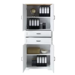 Classeur Samine Avec 4 Portes & 2 Tiroirs - Blanc/chêne -Meubles Tables Et Chaises Shop Ontwerp zonder titel 2022 09 22T115506.276 50e5