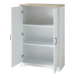 Classeur Samine 86x38x127cm 2 Portes - Blanc/chêne -Meubles Tables Et Chaises Shop Ontwerp zonder titel 2022 09 22T120057.765 91d3