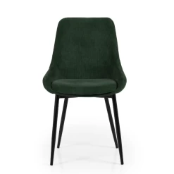 Chaise à Godet Alexia Velours Côtelé - Vert Foncé