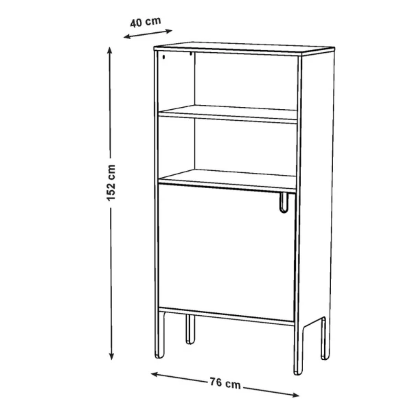 Armoire Haute 76 Cm-jaune 3 Armoire Haute 76 Cm-jaune – Image 3