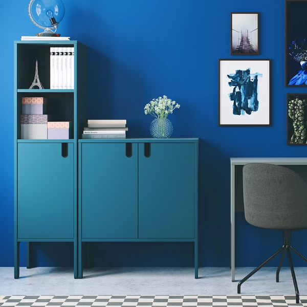 Armoire Haute 40 Cm-bleu 2 Armoire Haute 40 Cm-bleu – Image 2