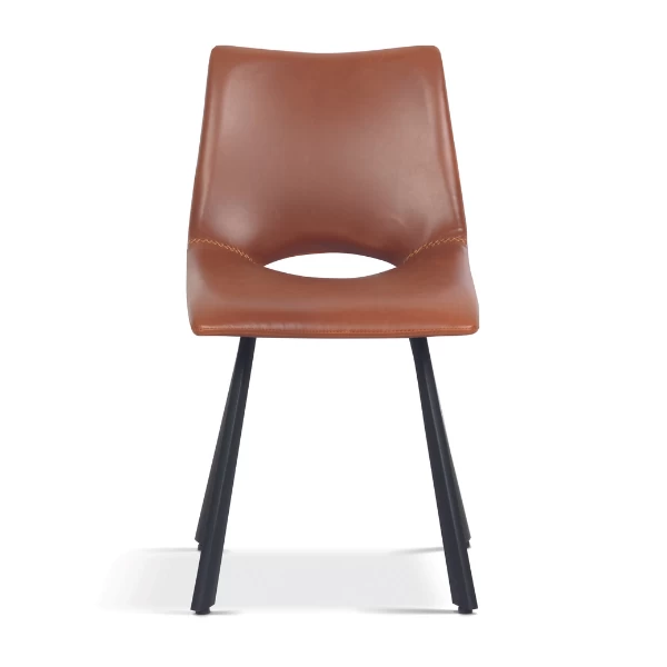 Chaise Coquille Sissi-cognac 4 Chaise Coquille Sissi-cognac – Image 4