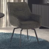 Chaise Pivotante Modesta-tissu Teddy Vert