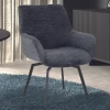 Chaise Pivotante Modesta-tissu Teddy Bleu
