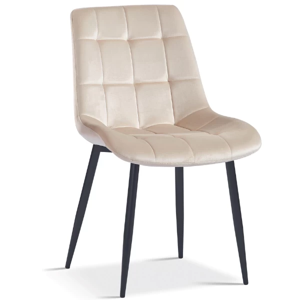 Chaise De Salle à Manger Tanja-velours Beige 5 Chaise De Salle à Manger Tanja-velours Beige – Image 5