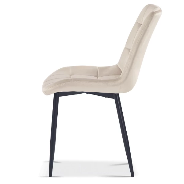 Chaise De Salle à Manger Tanja-velours Beige 3 Chaise De Salle à Manger Tanja-velours Beige – Image 3