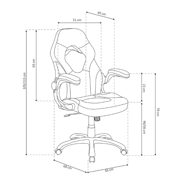 Chaise Gamer Controller-noir/blanc 2 Chaise Gamer Controller-noir/blanc – Image 2