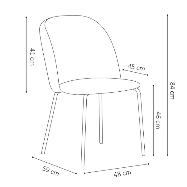 Chaise De Salle à Manger Lucinda-beige 2 Chaise De Salle à Manger Lucinda-beige – Image 2