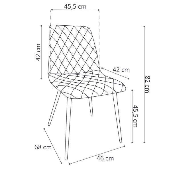Chaise De Salle à Manger Maletto-gris 2 Chaise De Salle à Manger Maletto-gris – Image 2