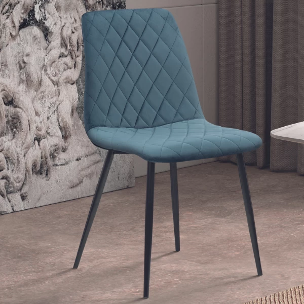 Chaise De Salle à Manger Maletto-bleu 1 Chaise De Salle à Manger Maletto-bleu