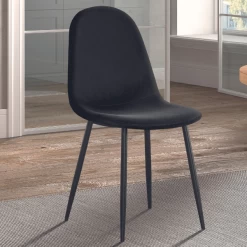 Chaise Valeska Velours - Noir