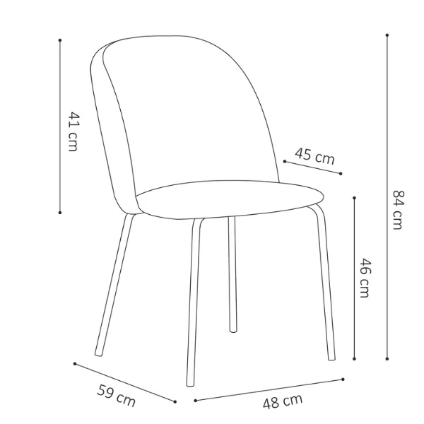 Chaise De Salle à Manger Lucinda-beige/or 2 Chaise De Salle à Manger Lucinda-beige/or – Image 2