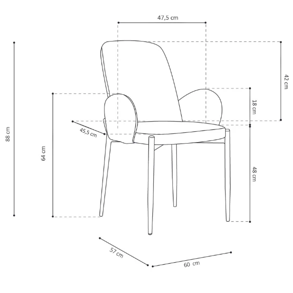 Chaise De Salle à Manger Betsy-jaune 2 Chaise De Salle à Manger Betsy-jaune – Image 2