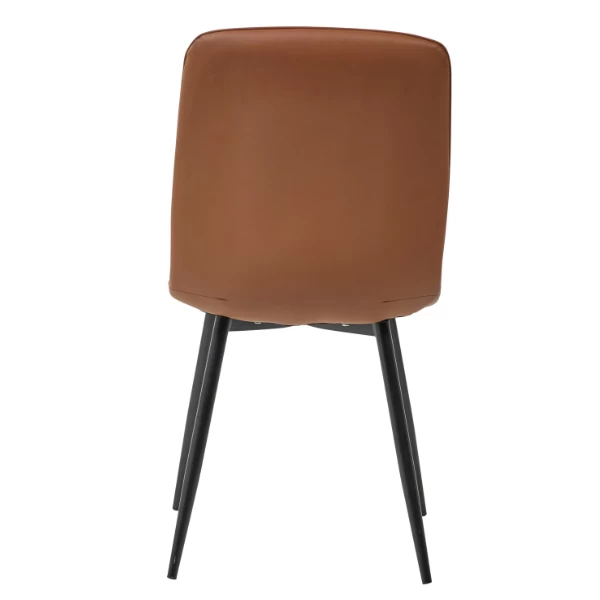 Chaise De Salle à Manger Maddie Similicuir - Cognac 3 Chaise De Salle à Manger Maddie Similicuir - Cognac – Image 3