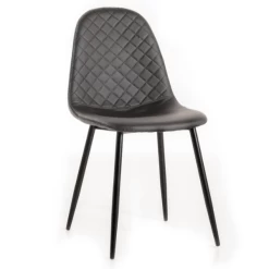 Chaise De Salle à Manger Eclips Similicuir - Gris