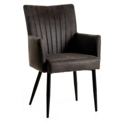 Chaise Avec Accoudoir - Carzo - Anthracite