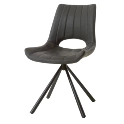 Chaise De Salle à Manger Netta Pivotante - Noir