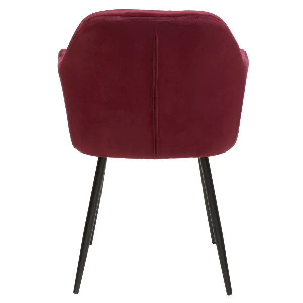 Chaise Coquille Percy Velours - Bordeaux 3 Chaise Coquille Percy Velours - Bordeaux – Image 3