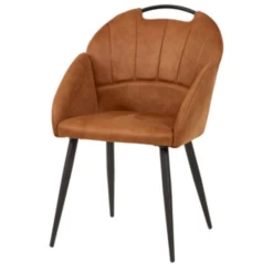 Chaise Coquille Zeta - Cognac