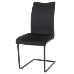 Chaise Cantilever Igor Velours - Noir