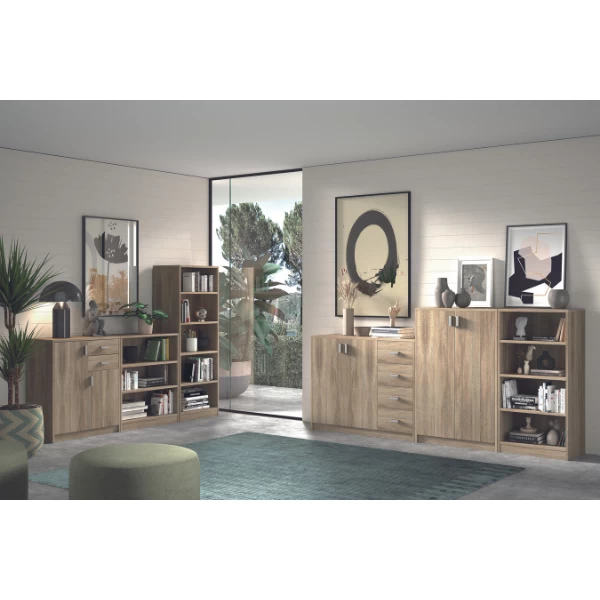 Bibliothèque Stacy 72 Cm 2 étagères-chêne Sonoma 3 Bibliothèque Stacy 72 Cm 2 étagères-chêne Sonoma – Image 3