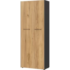 Classeur Robert 196 Cm 2 Portes - Anthracite/chêne -Meubles Tables Et Chaises Shop Ontwerp zonder titel 2023 03 20T080955.563 5223