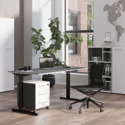 Plateau Jetta Avec 3 Tiroirs - Anthracite/blanc