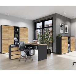 Classeur Miguel Avec 2 Portes Et 4 étagères - Anthracite/ochre -Meubles Tables Et Chaises Shop Ontwerp zonder titel 2023 03 21T141041.454 1a40