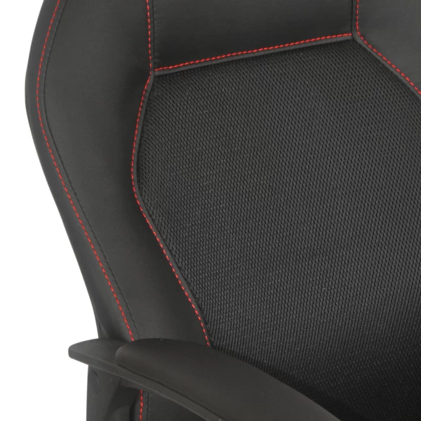 Chaise De Bureau Anuna-noir Mat/rouge 4 Chaise De Bureau Anuna-noir Mat/rouge – Image 4