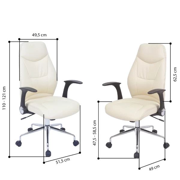 Fauteuil De Direction Brianna-blanc Mat 4 Fauteuil De Direction Brianna-blanc Mat – Image 4