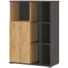 Classeur Fiene Avec 1 Porte Et 9 Compartiments - Anthracite/ochre