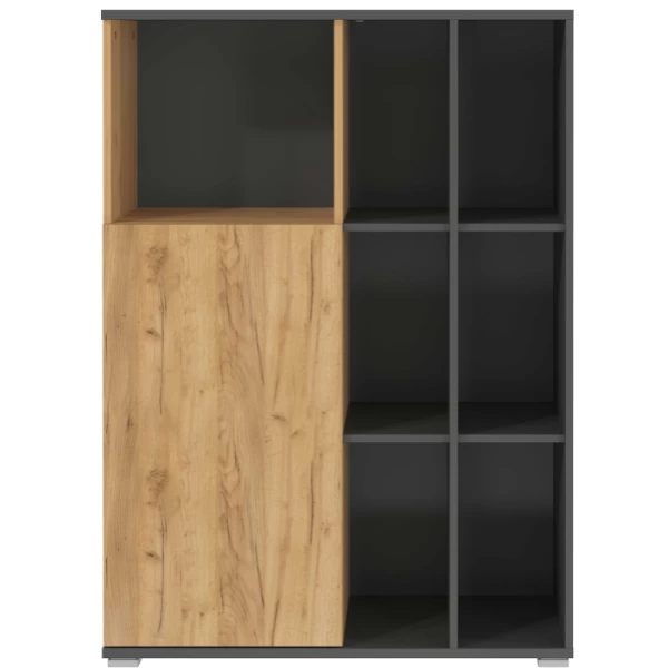 Classeur Fiene Avec 1 Porte Et 9 Compartiments - Anthracite/ochre 6 Classeur Fiene Avec 1 Porte Et 9 Compartiments - Anthracite/ochre – Image 6