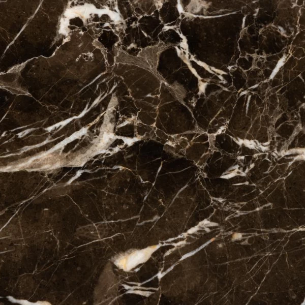 Table D'appoint Avila Ø52 Cm - Marbre Brun/noir 3 Table D'appoint Avila Ø52 Cm - Marbre Brun/noir – Image 3