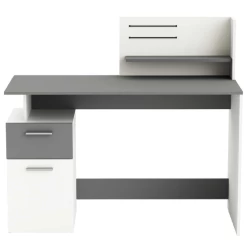 Bureau Pleun 1 Tiroir, 1 Porte Tournante, 1 Niche, 1 étagère Ouverte Et 2 élastiques-blanc Mat/gris Foncé 11 Bureau Pleun 1 Tiroir, 1 Porte Tournante, 1 Niche, 1 étagère Ouverte Et 2 élastiques-blanc Mat/gris Foncé -Meubles Tables Et Chaises Shop Ontwerp zonder titel 2023 05 09T082434.656 f161