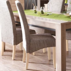 Chaise De Salle à Manger Sander-tissu Beige Chiné