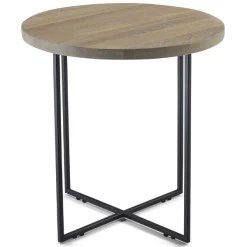 Table D'appoint Serafien ø 39 Cm-chêne/acier Noir -Meubles Tables Et Chaises Shop Ontwerp zonder titel 2023 05 17T160542.937 d443