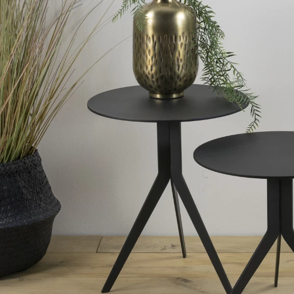 Table D'appoint Haute Darrel ø 38 Cm-noir