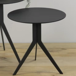 Table D'appoint Basse Darrel ø 38 Cm-noir